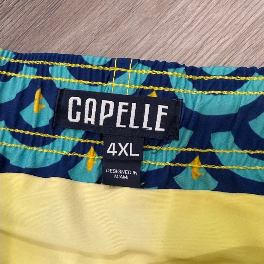 Capelle Miami Men's Swim Trunks Seahorse Print Lined 5.5